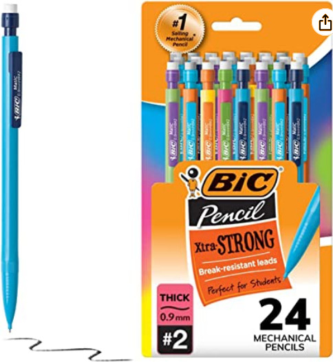 BIC Thick Lead Mechanical Pencils 24pk under Four Bucks