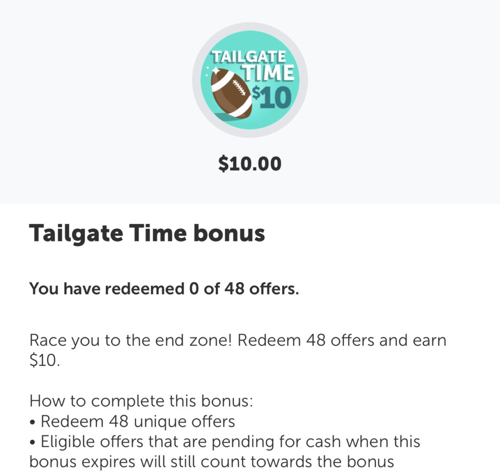 Ibotta: $10 Tailgate Time Bonus!