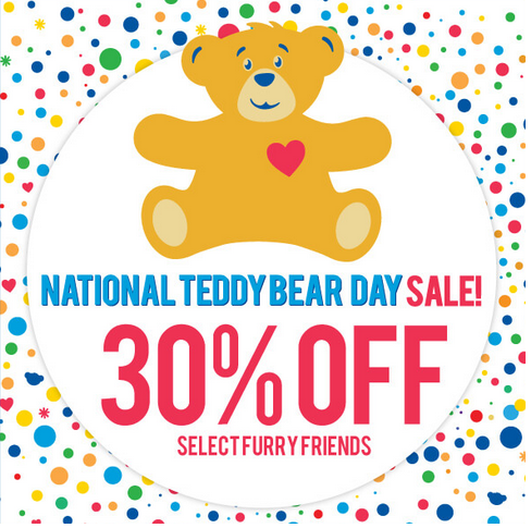 Build-A-Bear National Teddy Bear Day Sale thru 9/11