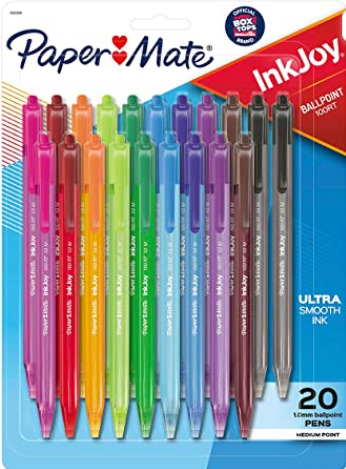 Paper Mate InkJoy 20 ct Assorted Color Pens under $6