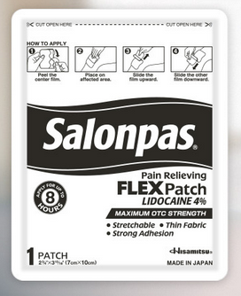 FREE Sample of Salonpas Lidocaine FLEX Patch!