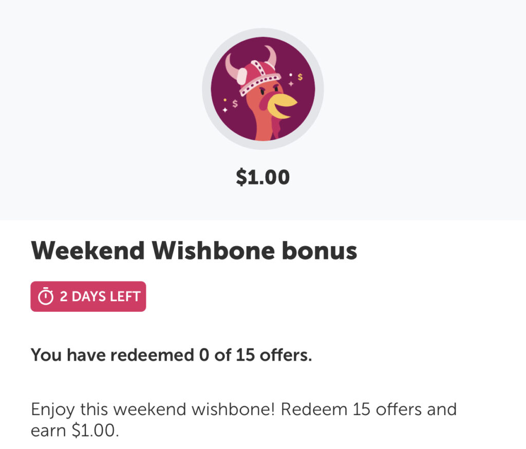 Ibotta: $1 Weekend Bonus Cash Back