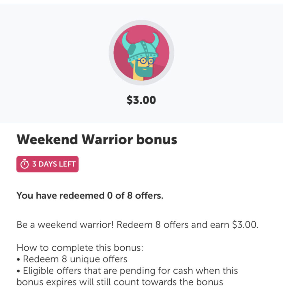 Ibotta: $3 Weekend Bonus Cash Back