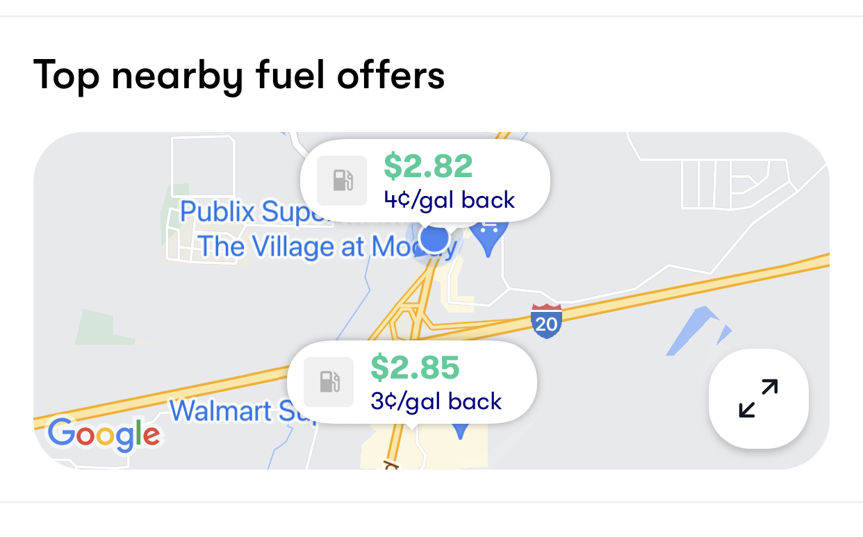 GetUpside Cash Back on Gas with App!
