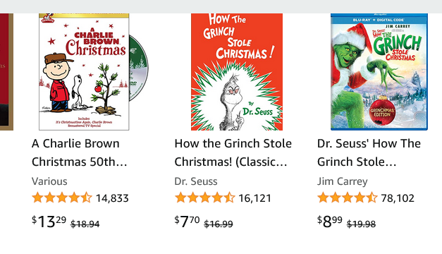 Classic Christmas Books, Music and Movies: Buy 2 and Get 1 FREE