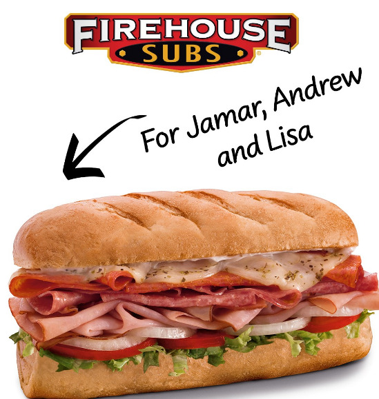 Firehouse Subs Name of the Day FREE sub on Dec 9th