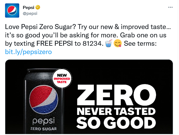 FREE Pepsi Zero Sugar Rebate