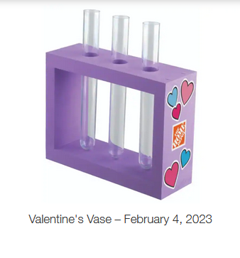 Home Depot FREE Kids Workshop on 2/4