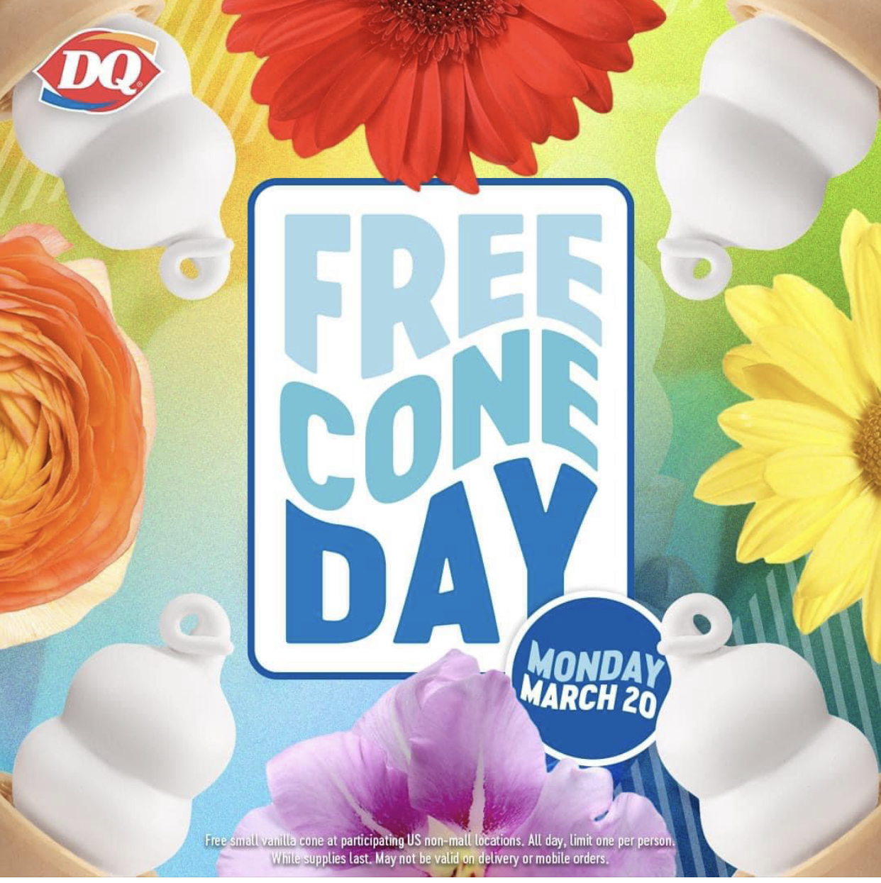 Dairy Queen FREE CONE DAY March 20, 2023