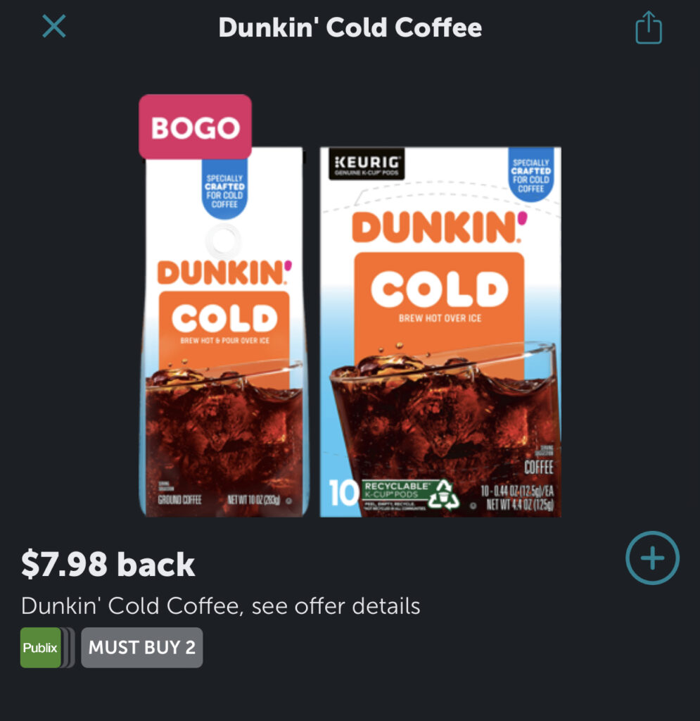 Ibotta: BOGO Dunkin Cold Coffee – Ground or K-Cups!