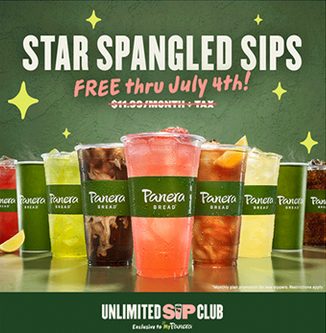 Panera: FREE Beverages Thru 7/4 (sign up)
