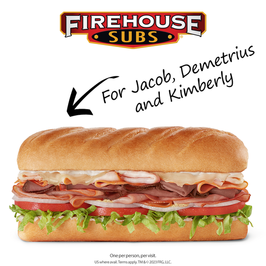 Firehouse Subs Name of the Day Free Sub on June 19th!