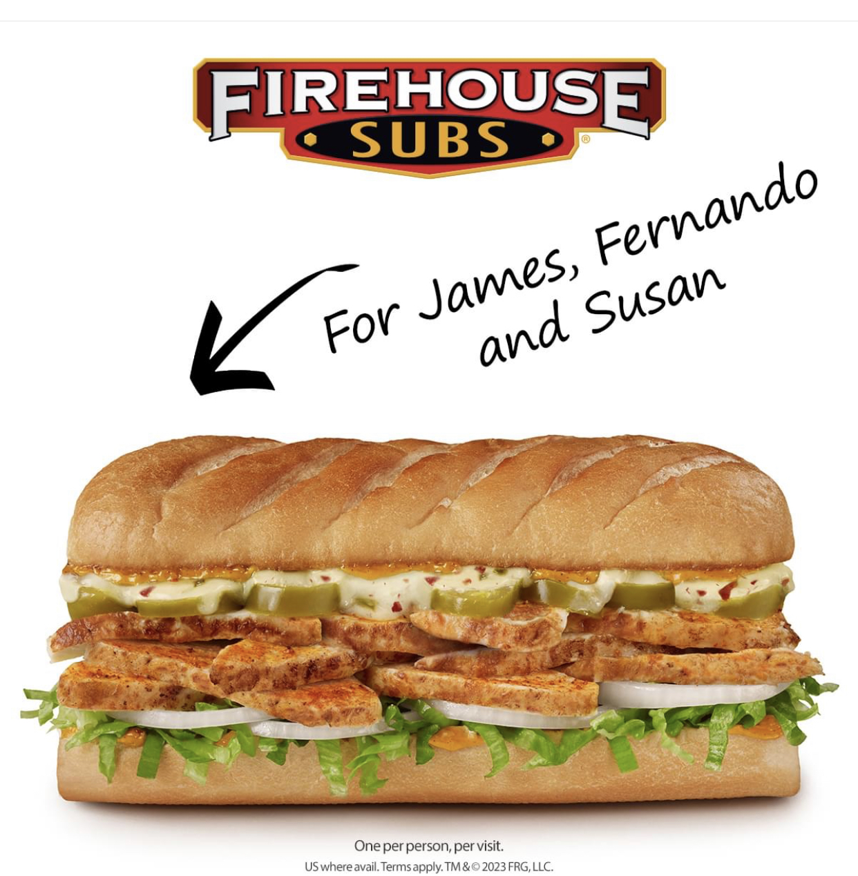 Firehouse Subs Name of the Day is BACK! Free Sub on June 14th!