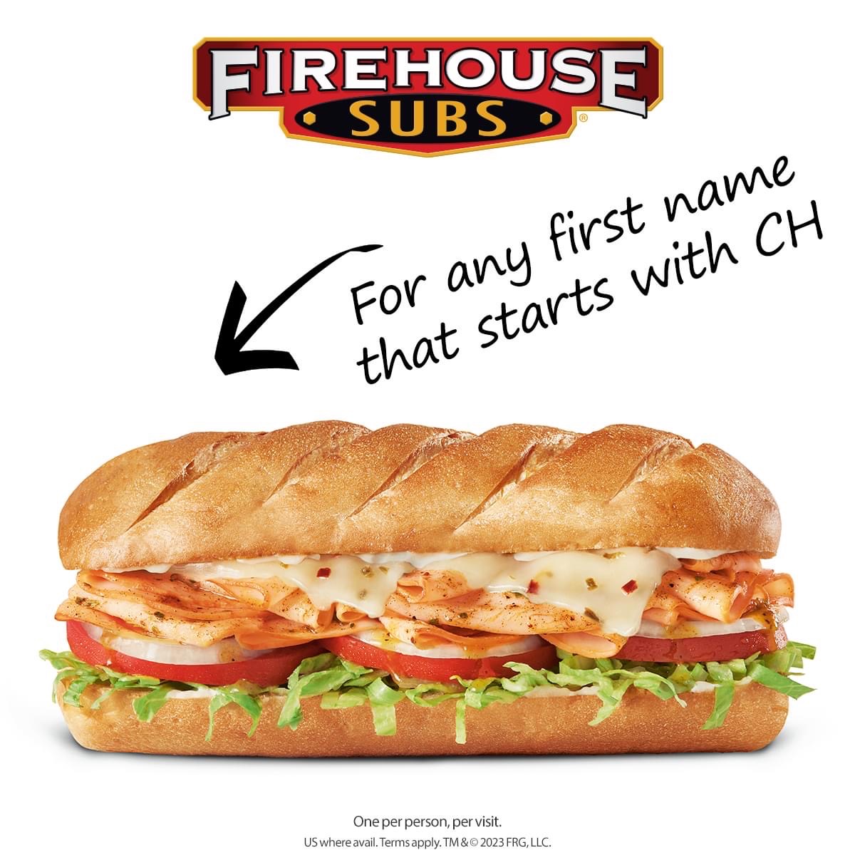 Firehouse Subs Name of the Day is BACK! Free Sub on June 17th!