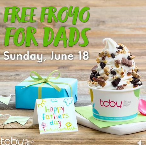 TCBY: FREE Froyo for Dad on Father’s Day, June 19, 2022