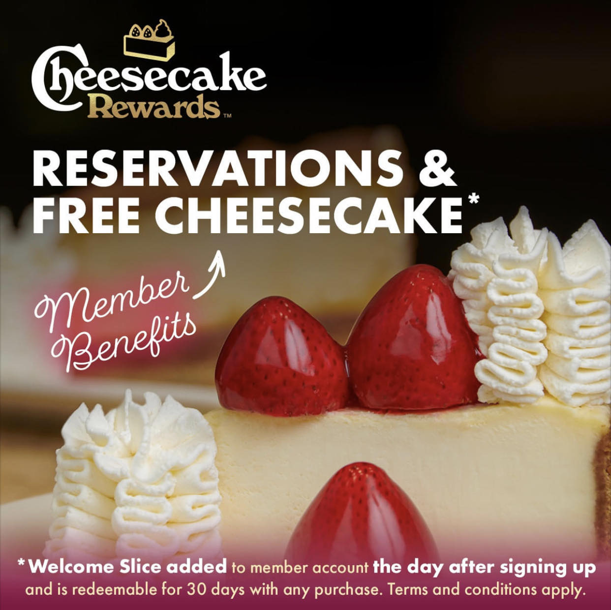 FREE Cheesecake with Purchase at The Cheesecake Factory!