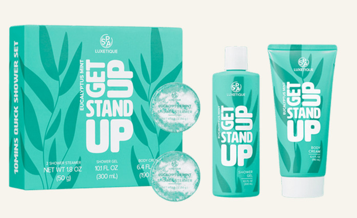 FREE Sample: Spa Luxetique Eucalyptus Mint Stand Up Bath Set