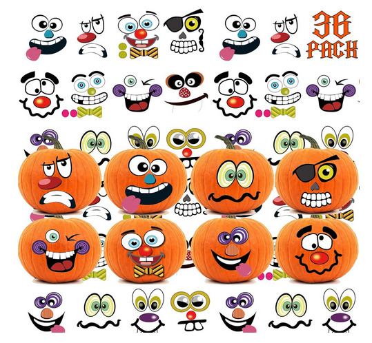 Pumpkin Decorating Halloween Stickers under $6!