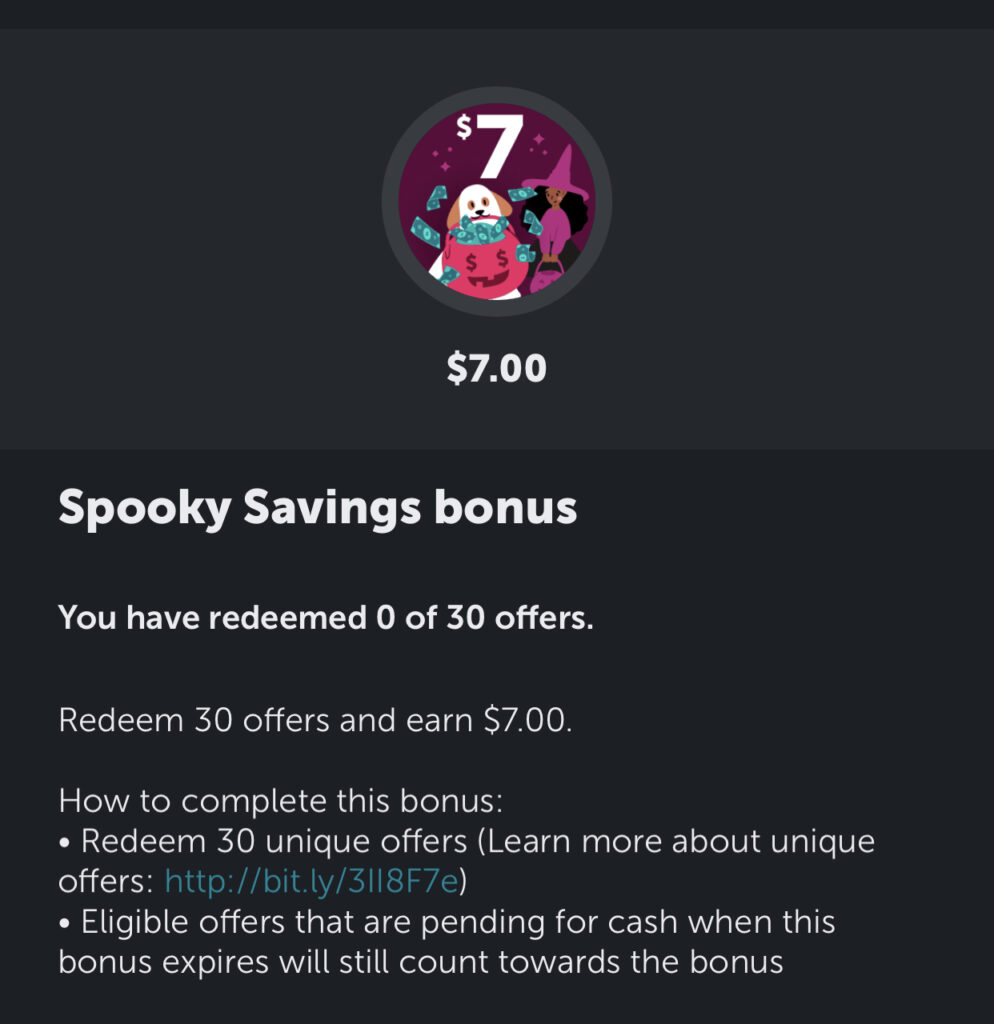 Ibotta: Spooky Savings $7.00 Bonus