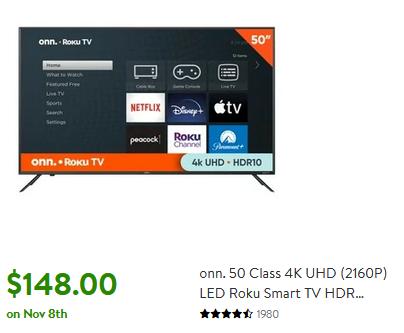 Walmart’s Black Friday sale starts November 8th!