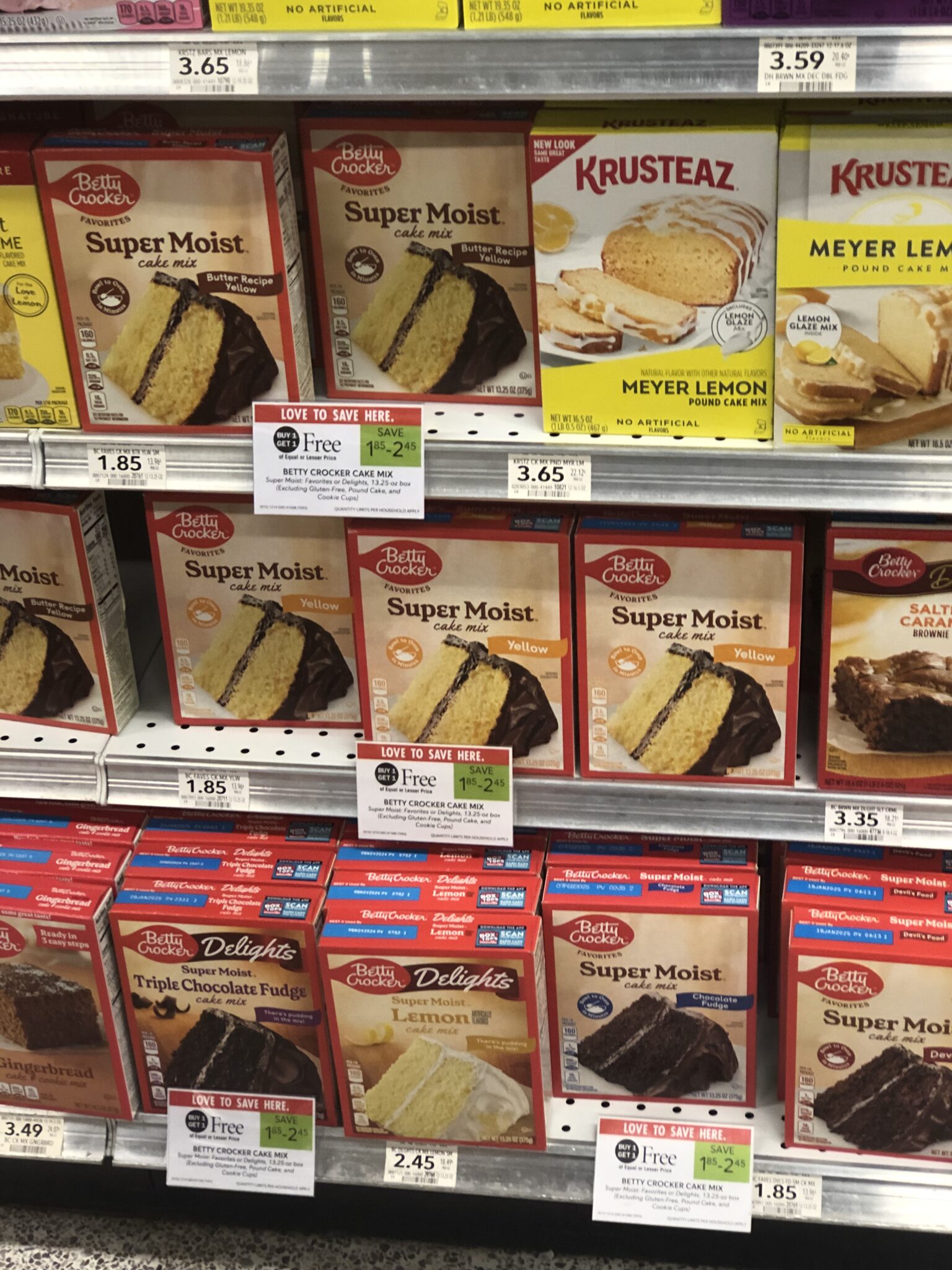Publix Get 3 Betty Crocker Cake Mixes for under 1!