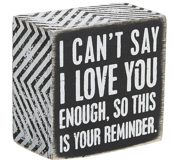 I Love You Box Sign under $6.00 | Stocking Stuffer Sized for someone you love!