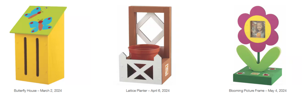 Home Depot FREE Spring Kids Workshops