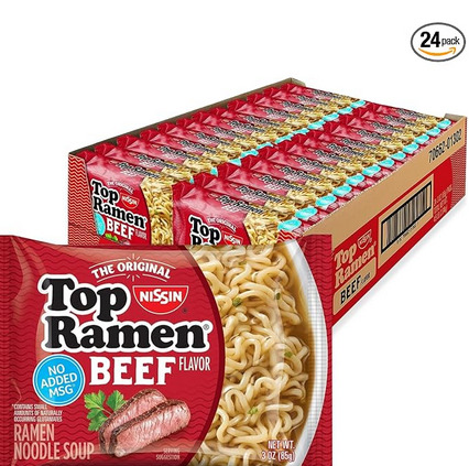 Top Ramen Beef 24ct Pack under $8.00!