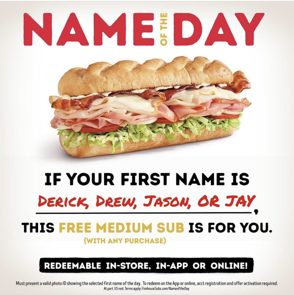 Firehouse Subs Name of the Day - BA387E98 A32F 4F7C 806F 14D9AABF3A68 1019x1024 