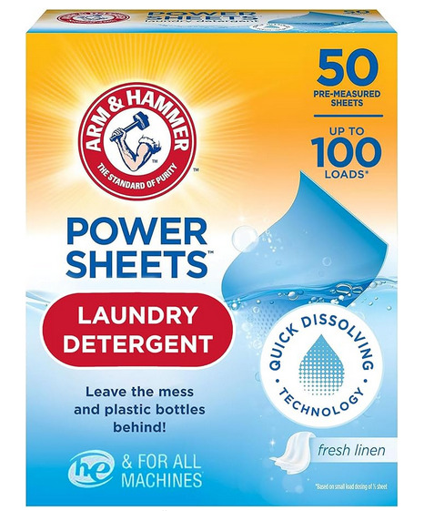 PRIME DEAL: Arm & Hammer Laundry Detergent Sheets under $10 for 100 loads!