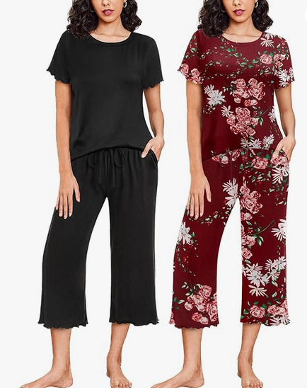 Women’s Capri Set Pajamas under $30 for two!