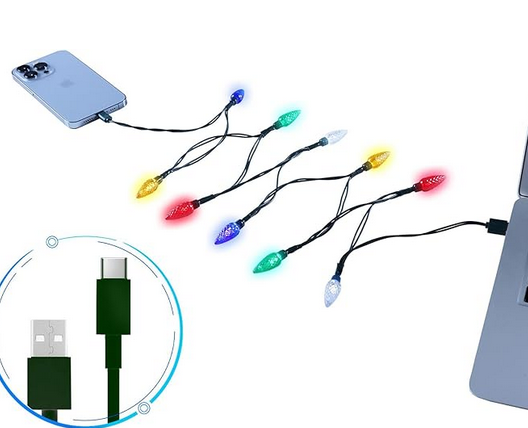 Christmas Lights for your PHONE! Light Up Phone Chargers under $7!