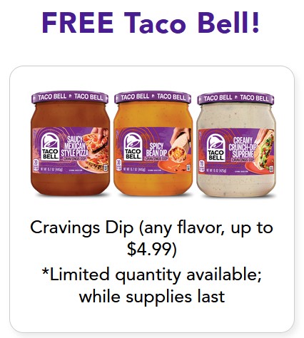 FREE Taco Bell Fresh Cravings Dip (Request Your Coupon!)