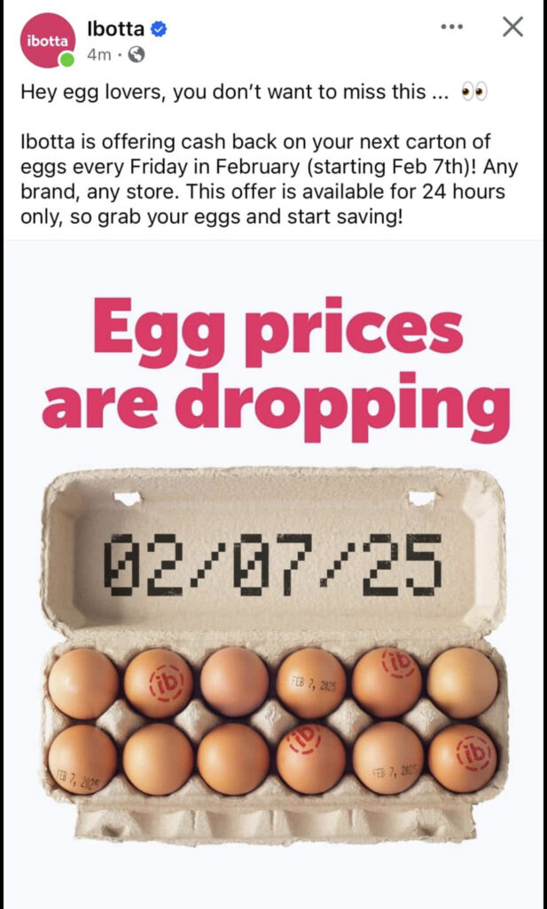 Ibotta: Cash Back on EGGS Every Friday in February!