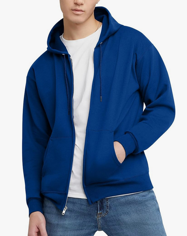 Hanes Mens Ecosmart Fleece Full-zip Hoodie for under $15!
