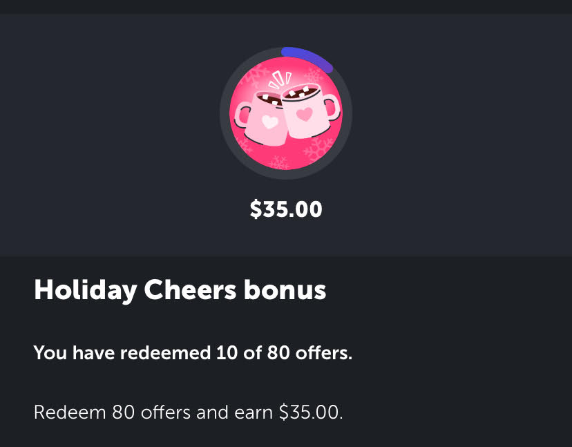 Ibotta: $35 Holiday Cheers bonus thru 12/31!