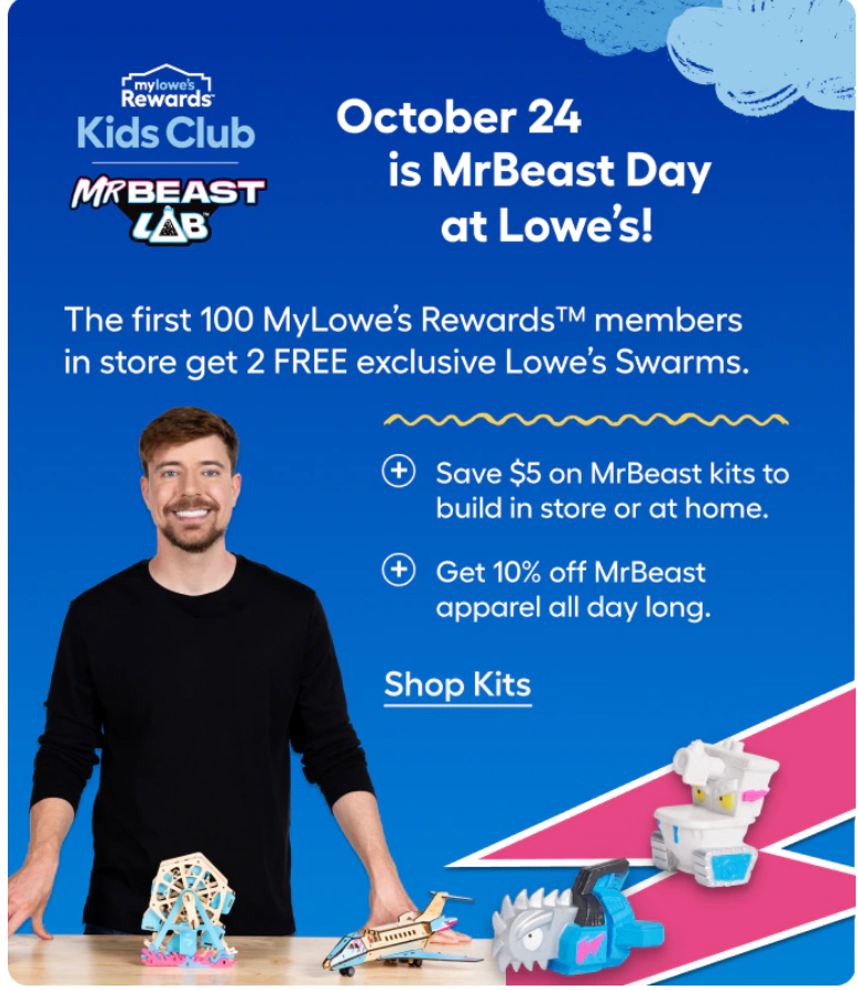 Register Now for Lowe’s MrBeast Day on October 24th!