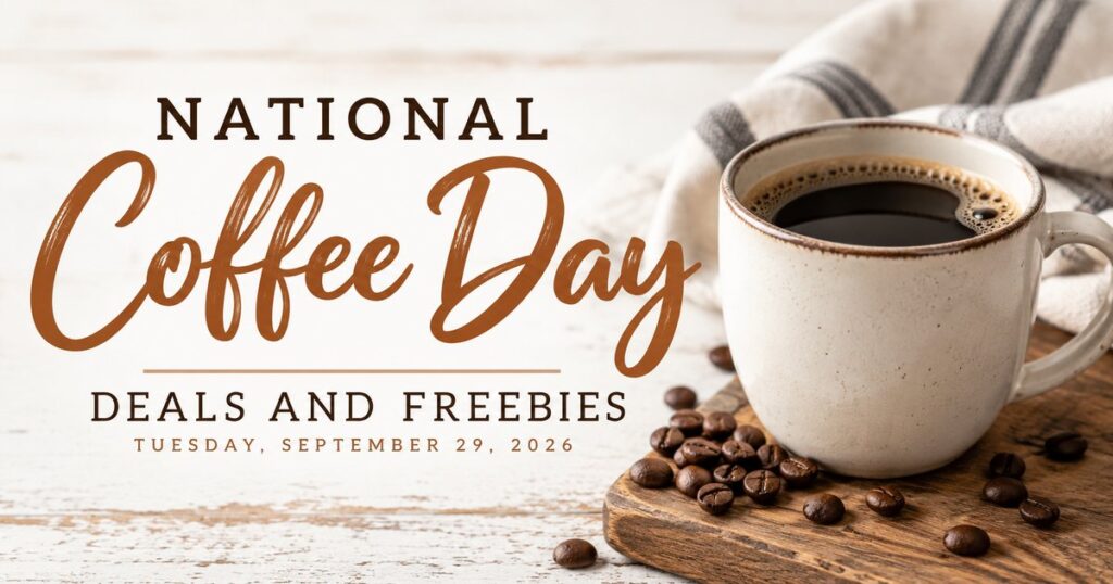 National Coffee Day Deals and Freebies on Tuesday, September 29, 2026!